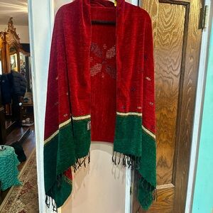 Turango Vibrant Shawl with Fringe